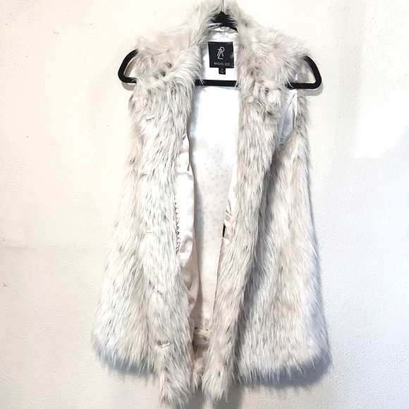 Rachel Zoe Gorgeous Luxury Faux Fur Vest Size X Large Like New!! - Picture 4 of 12